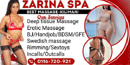 Advertisement: ZARINA SPA MASSAGE KILIMANI